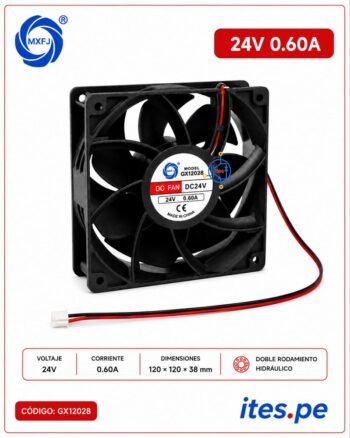 VENTILADOR 24V 0.60A 120X120X38MM GX12038 MEIXING
